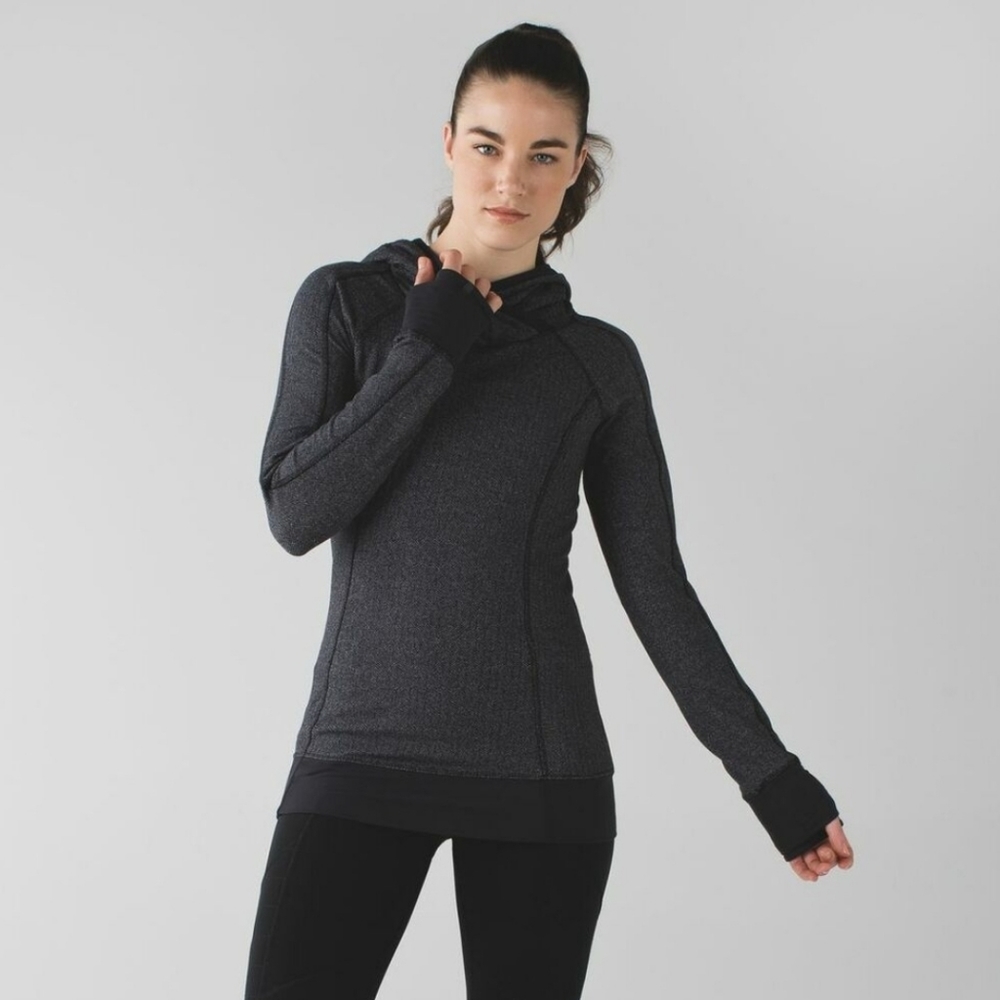 Lululemon think fast hoodie herringbone